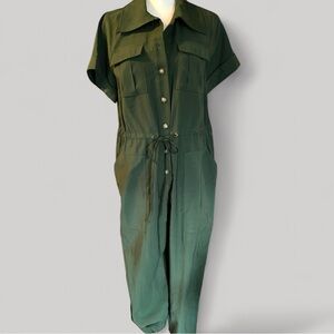GLAMOUR Utility Jumpsuit Olive / Military Green, NEW